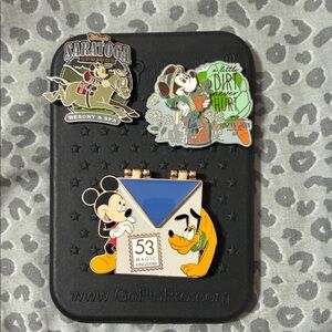 Disney Pin set plus pin board